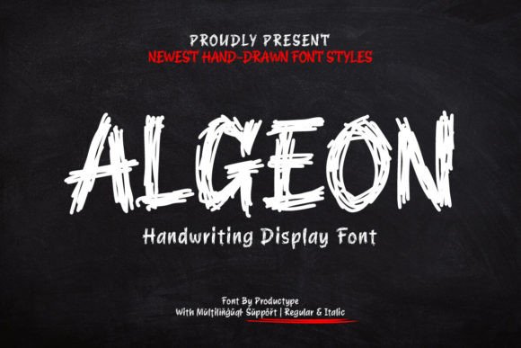 Algeon: A Handdrawn Display Font for Authentic Brand Identity