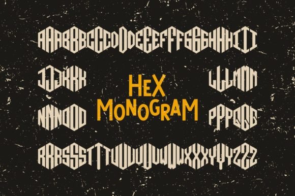 Hex Monogram: A Display Font for Modern Editorial Design