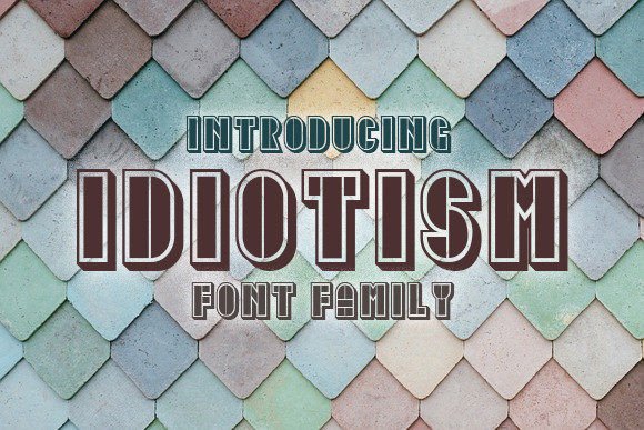 Idiotism: The Geometric Display Font for Bold Editorial Design