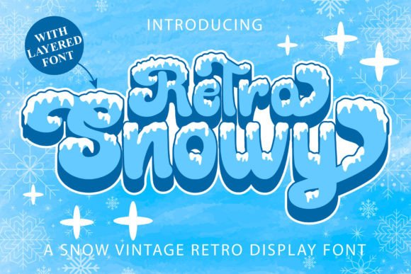 Retro Snowy: The Perfect Display Typeface for Winter Crafts