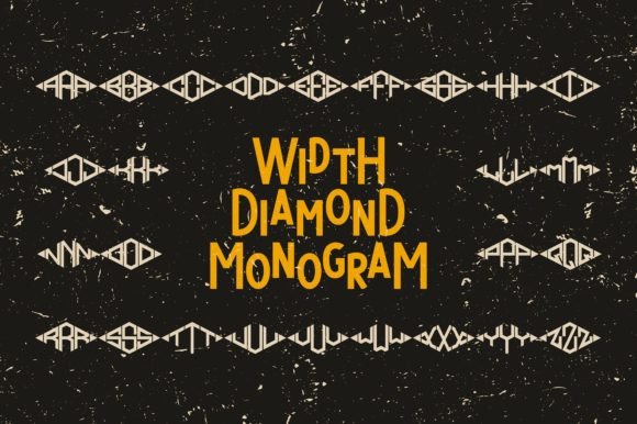 Width Diamond Monogram: Elevating Campaign Design with a Unique Typeface